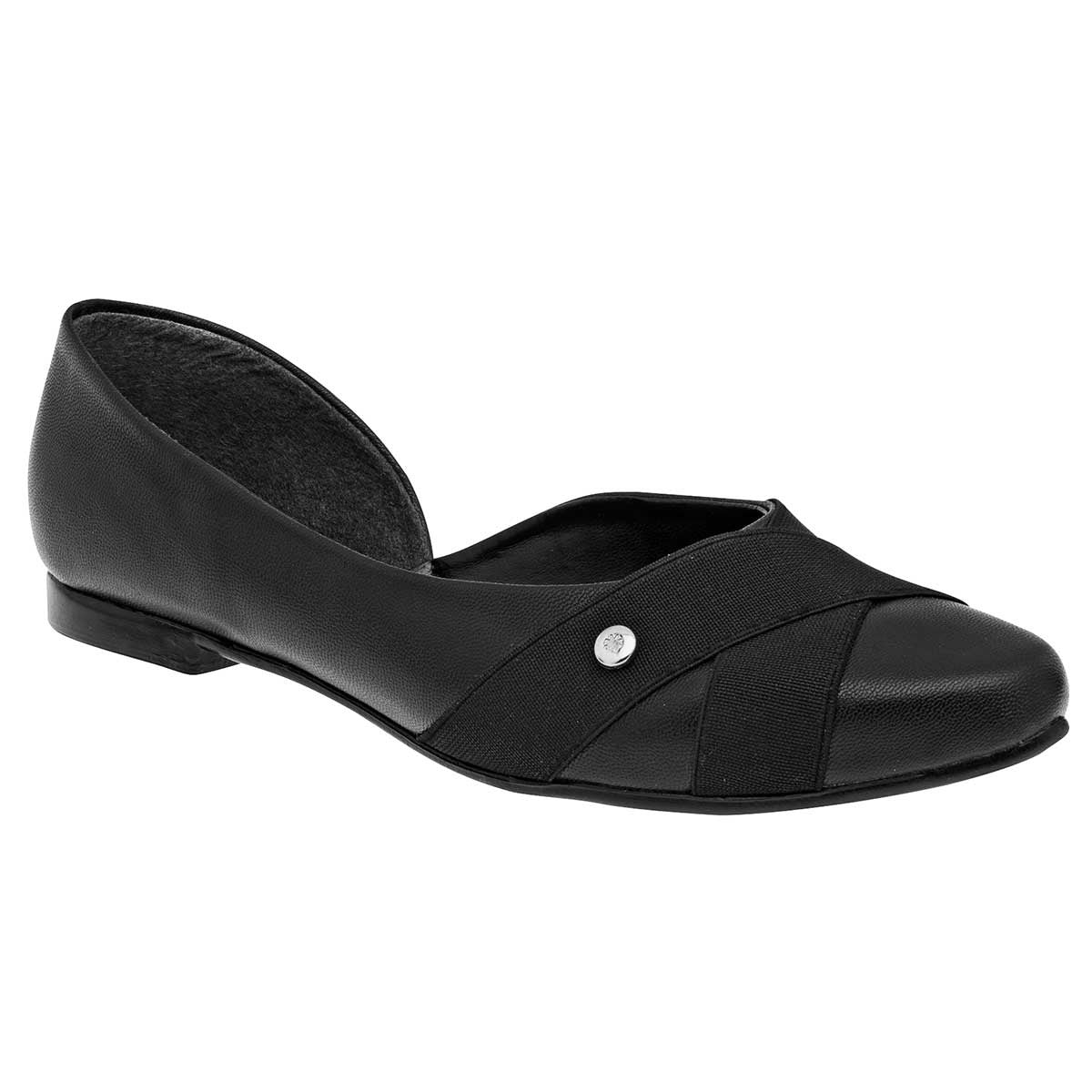 Flats puntales Exterior Sintético Color Negro Para Mujer De Moramora