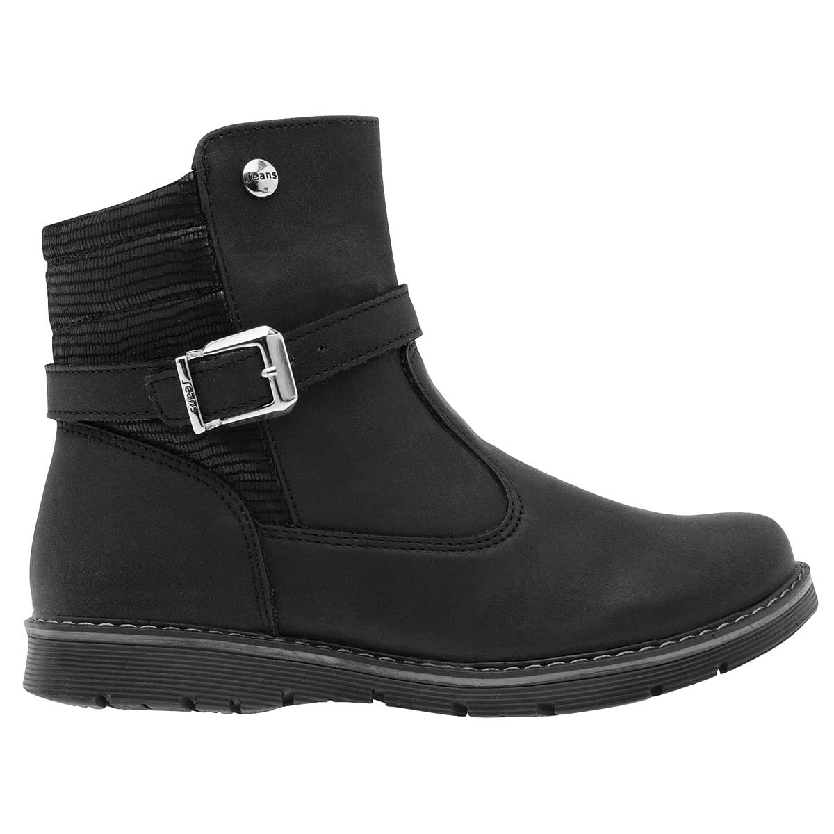 Botas Exterior Sintético Color Negro Para Niña De Jeans Shoes