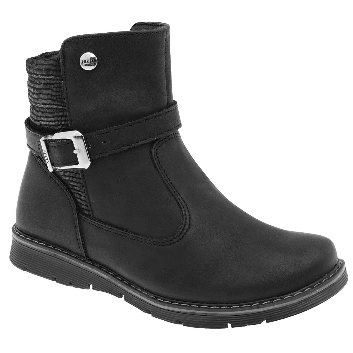 Botas Exterior Sintético Color Negro Para Niña De Jeans Shoes