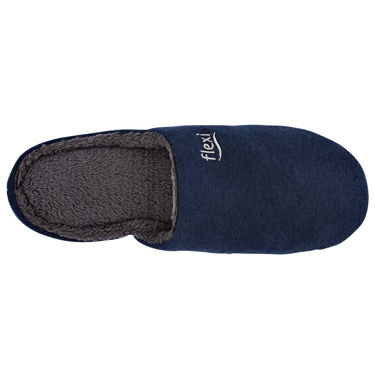 Pantuflas Exterior Textil Color Marino Para Hombre De Flexi