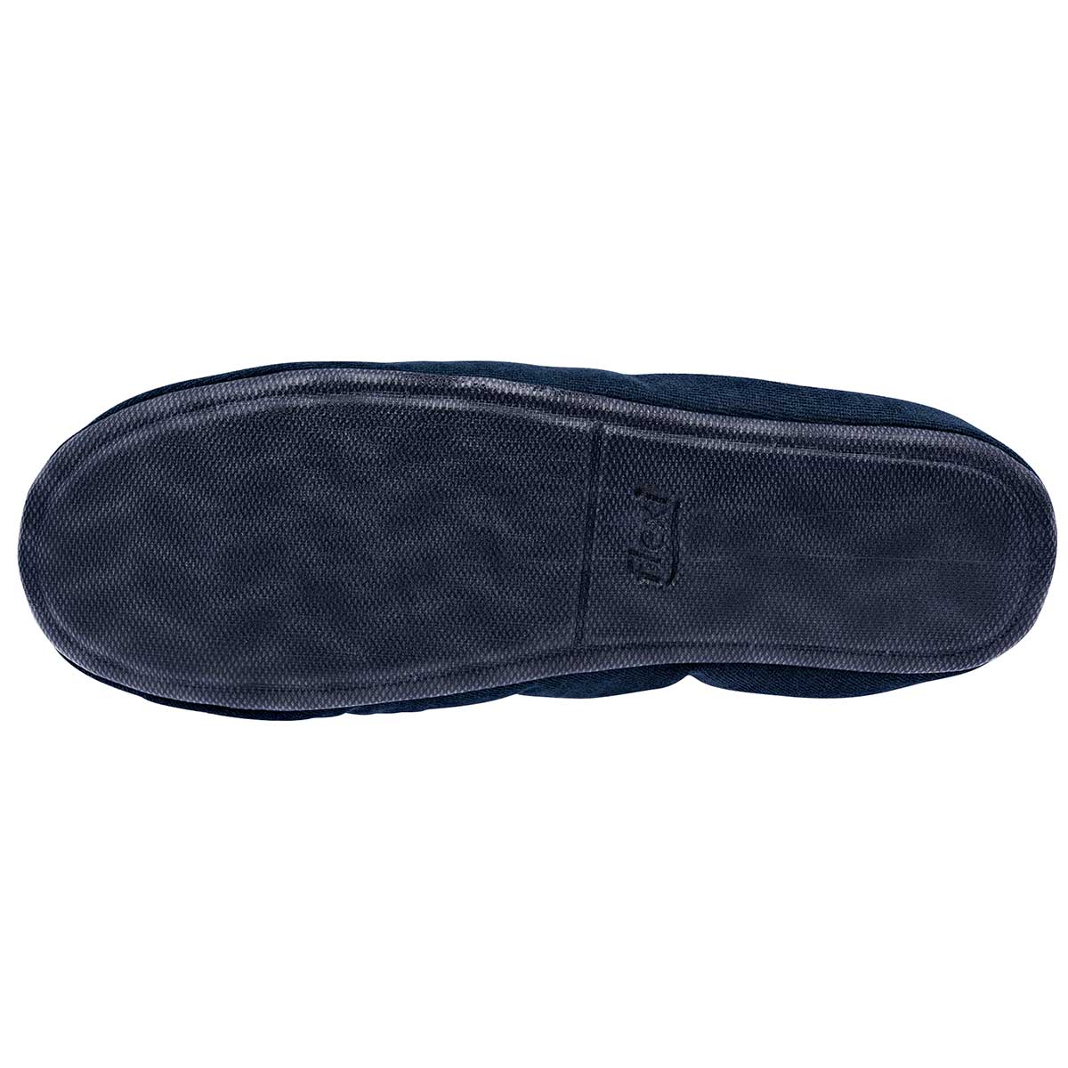 Pantuflas Exterior Textil Color Marino Para Hombre De Flexi