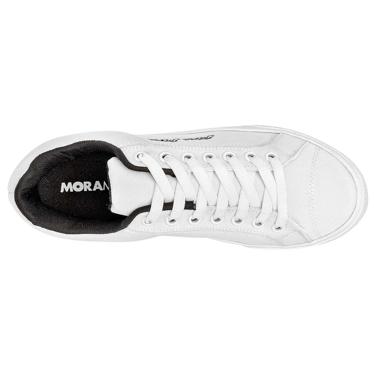 Tenis con cordones Exterior Textil Color Blanco Para Mujer De Moramora