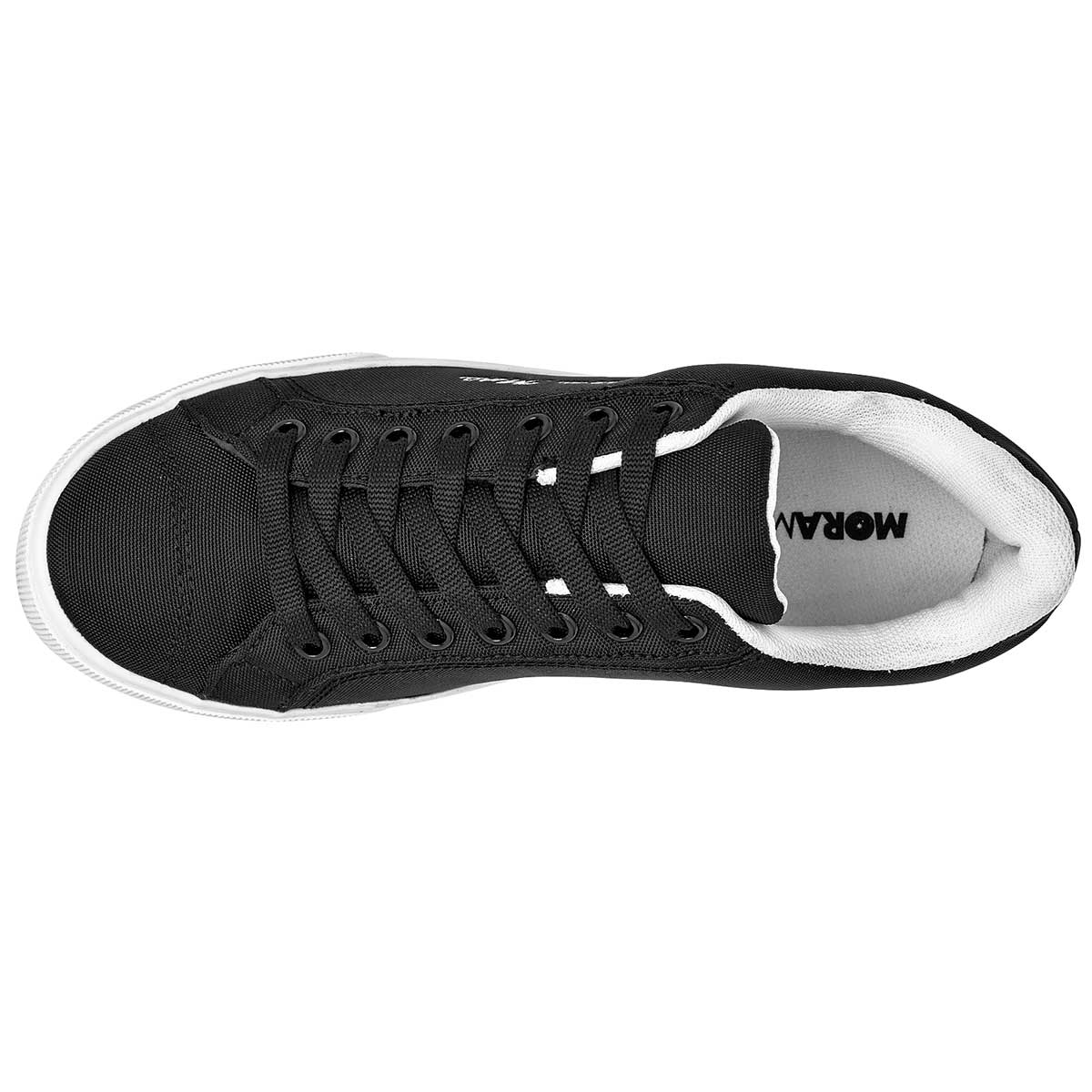 Tenis con cordones Exterior Textil Color Negro Para Mujer De Moramora