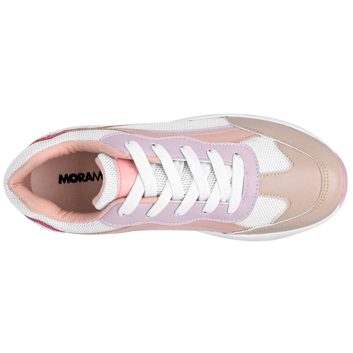 Tenis tipo deportivo Exterior Sintético Color Blanco Para Mujer De Moramora