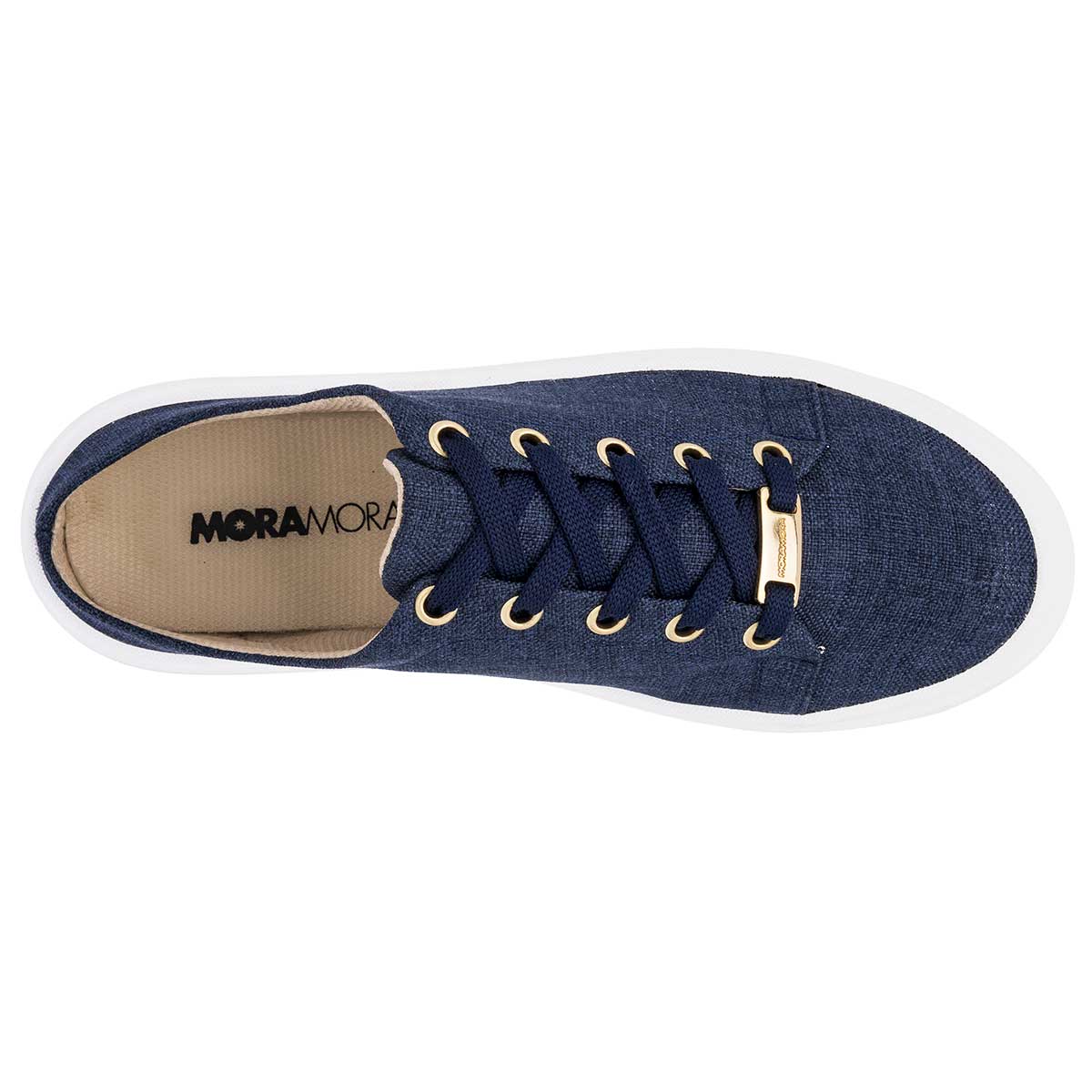 Tenis sin cordones Exterior Textil Color Mezclilla Para Mujer De Moramora