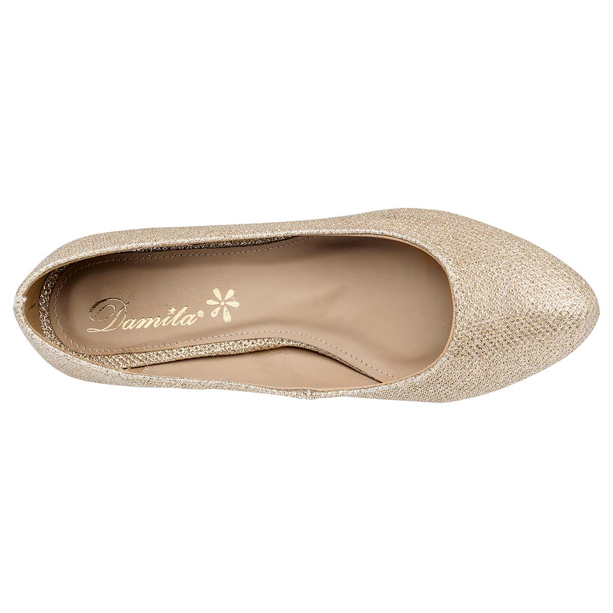 Zapatillas Exterior Piel sintética Color Oro Para Mujer De Damita