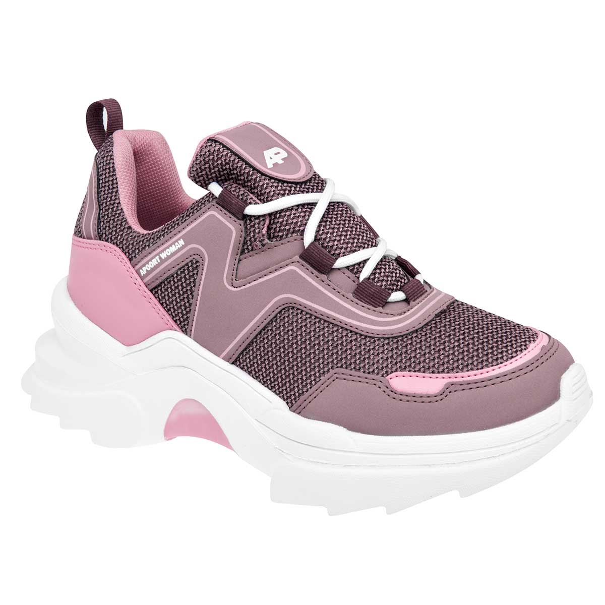 Tenis tipo deportivo Exterior Sintético Color Lila Para Mujer De Apoort