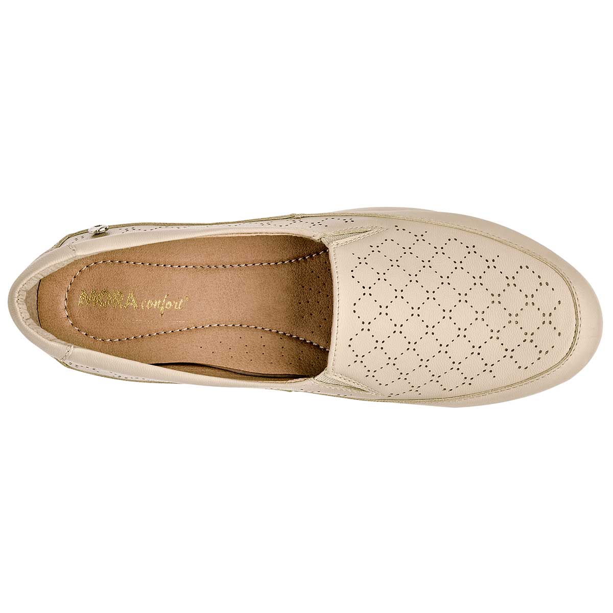 Confort Exterior Piel Color Beige Para Mujer De Mora Confort