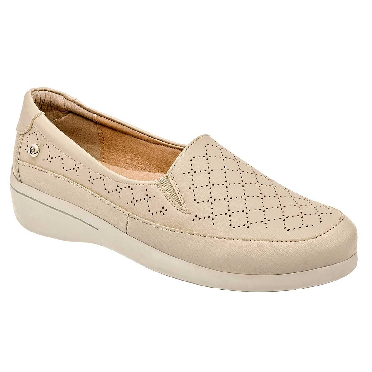 Confort Exterior Piel Color Beige Para Mujer De Mora Confort