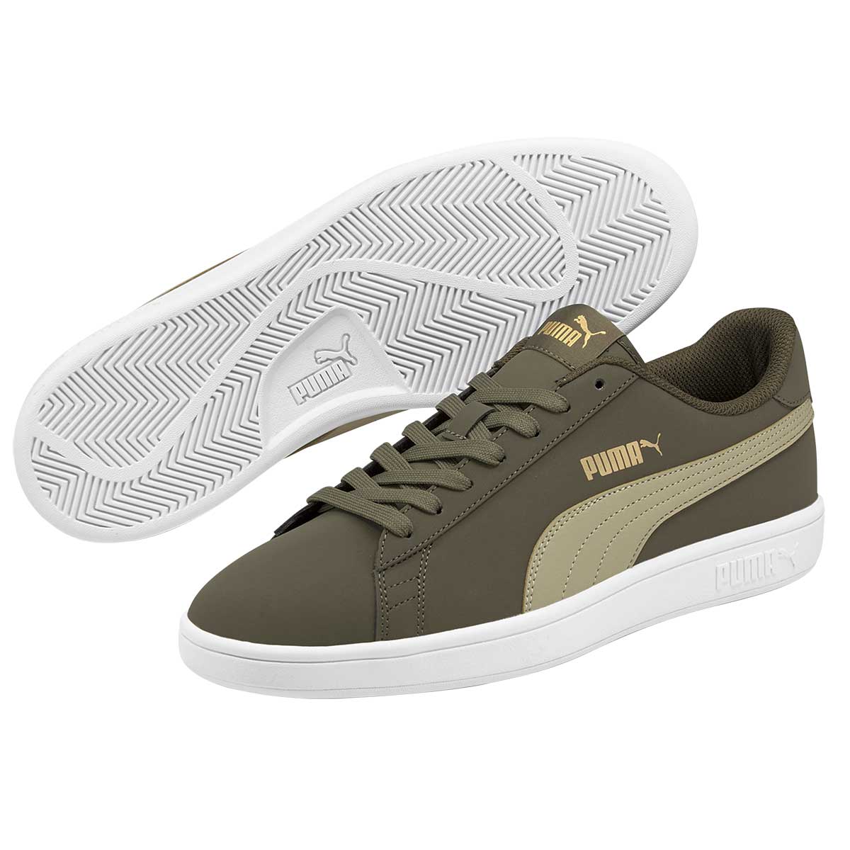 Tenis Puma Smash v2 Buck Para Hombre Color Olivo De Puma