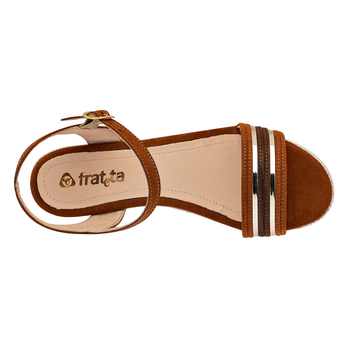 Sandalias con plataforma Exterior Piel sintética Color Camel Para Mujer De FRATTA