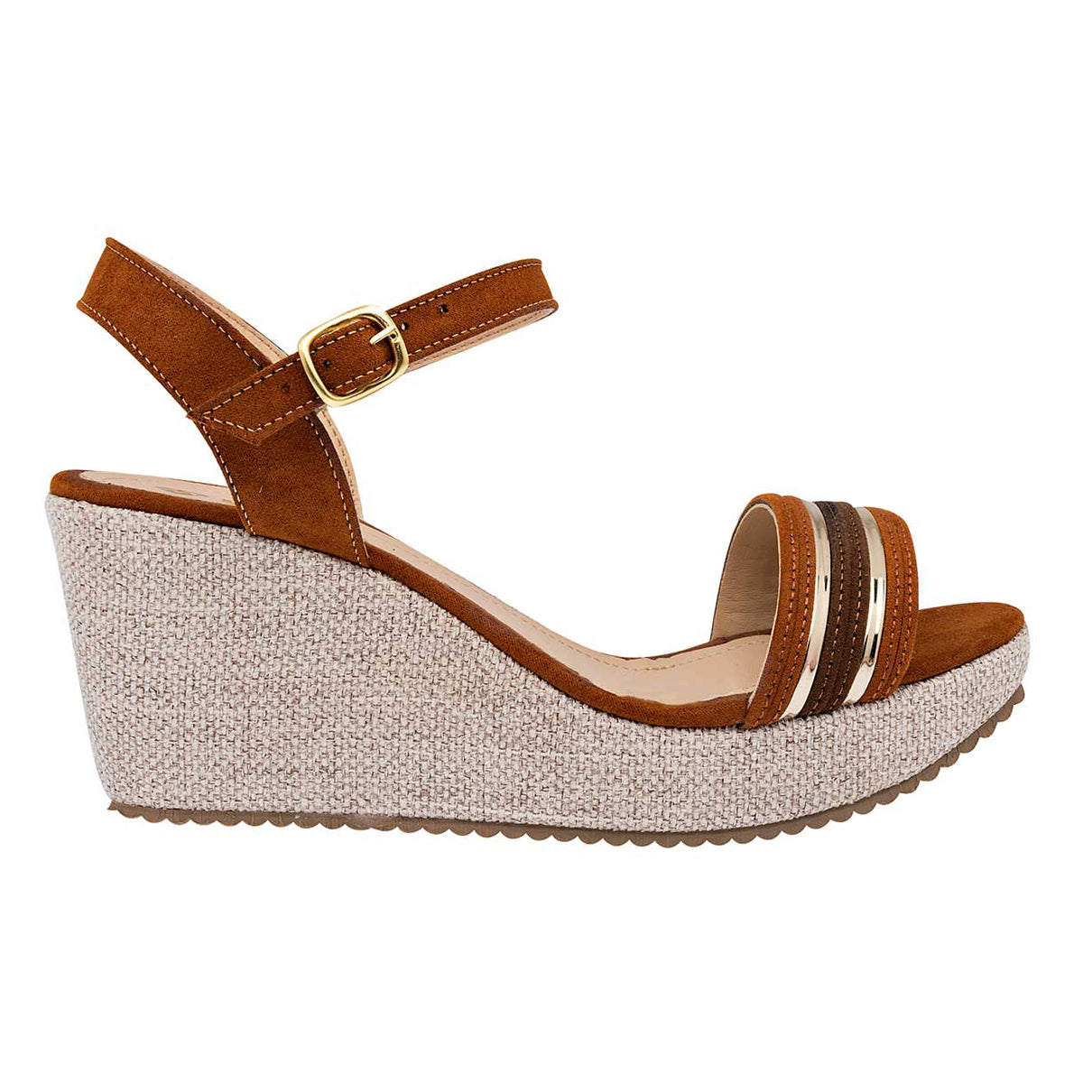 Sandalias con plataforma Exterior Piel sintética Color Camel Para Mujer De FRATTA