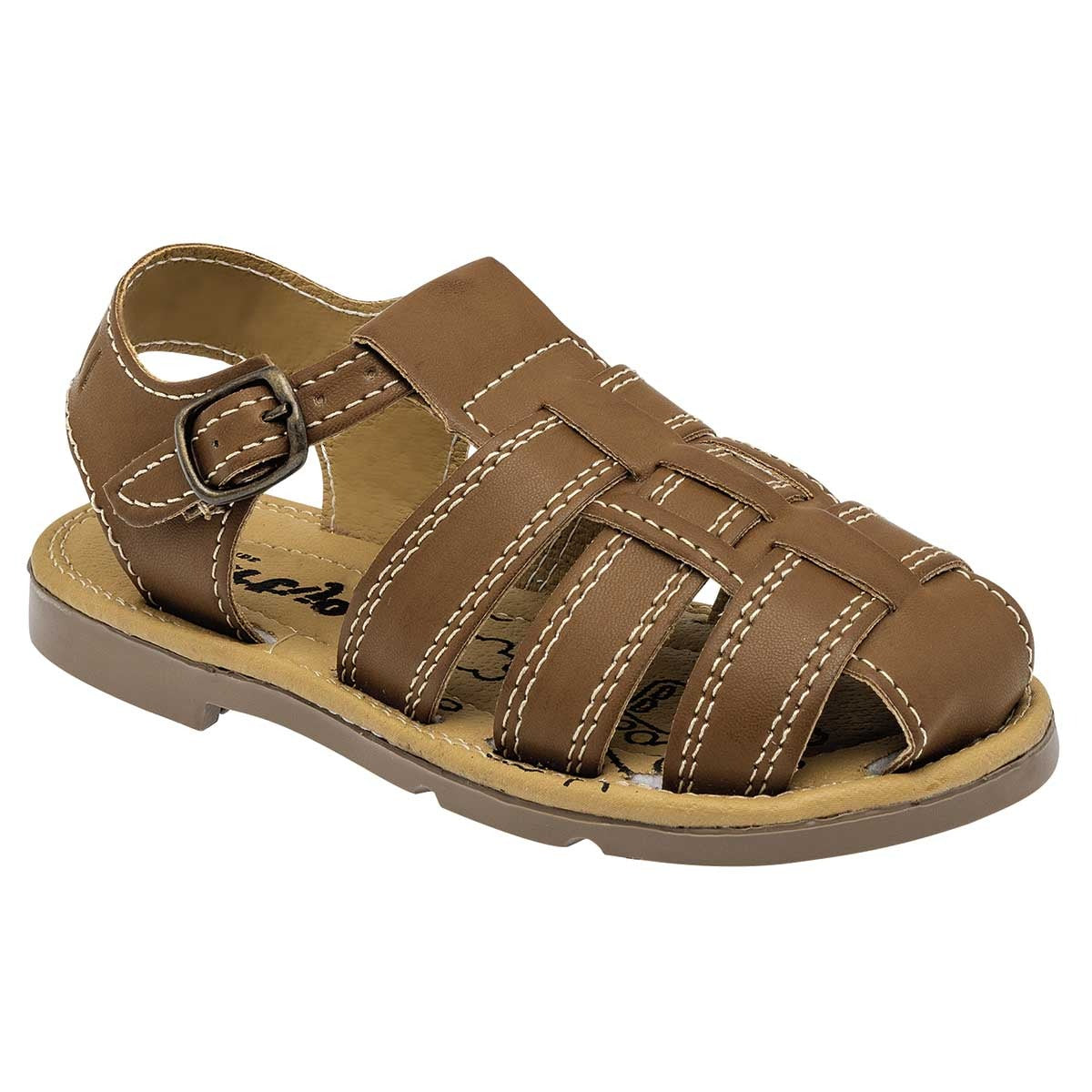 Sandalias Exterior Sintético Color Camel Para Niño De Acertijo