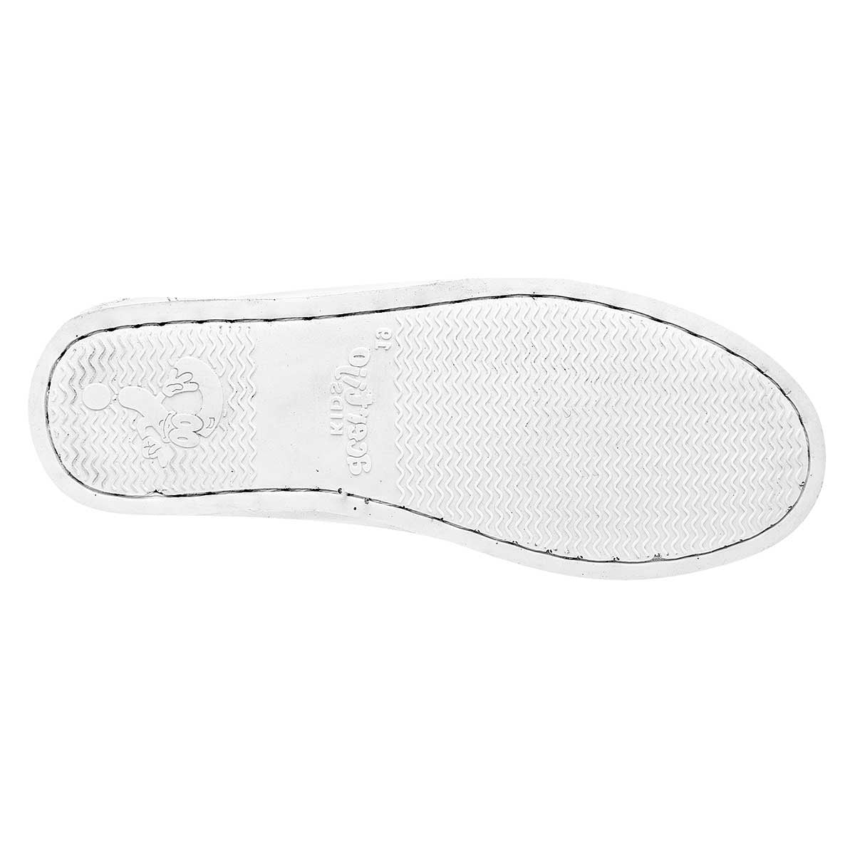 Mocasín Exterior Piel Color Blanco Para Niño De Acertijo