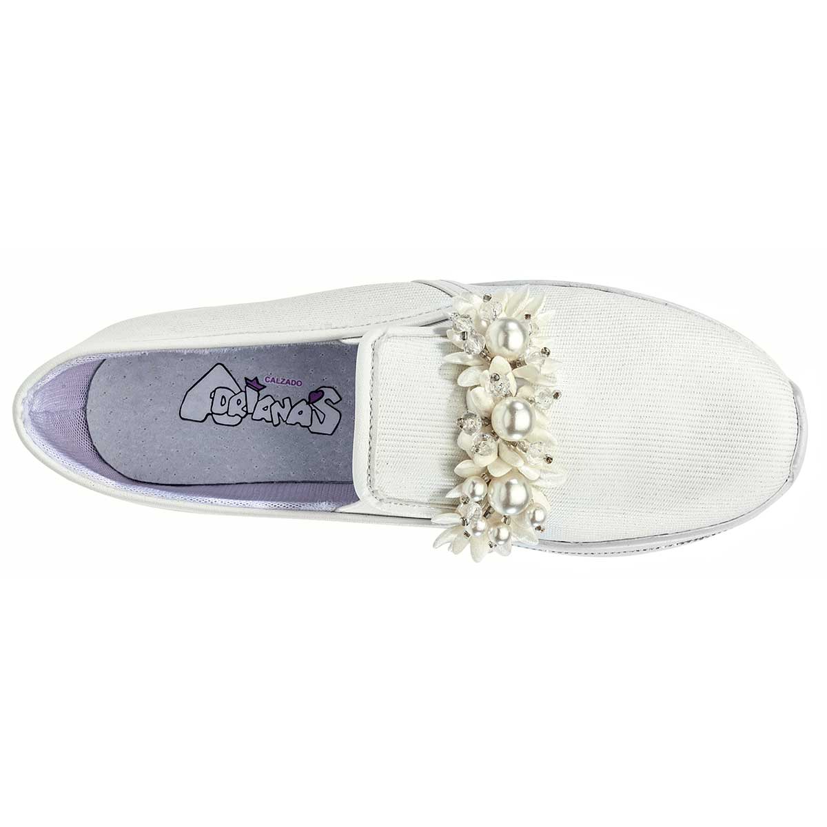 Loafers Exterior Textil Color Blanco Para Mujer De RBCOLLECTION