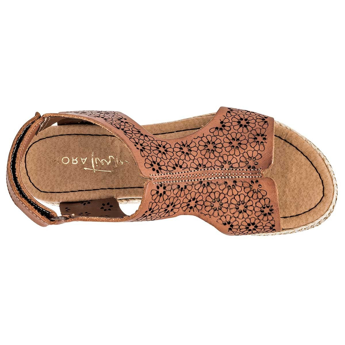 Sandalias con plataforma Exterior Piel Color Camel Para Mujer De Mora Tierra