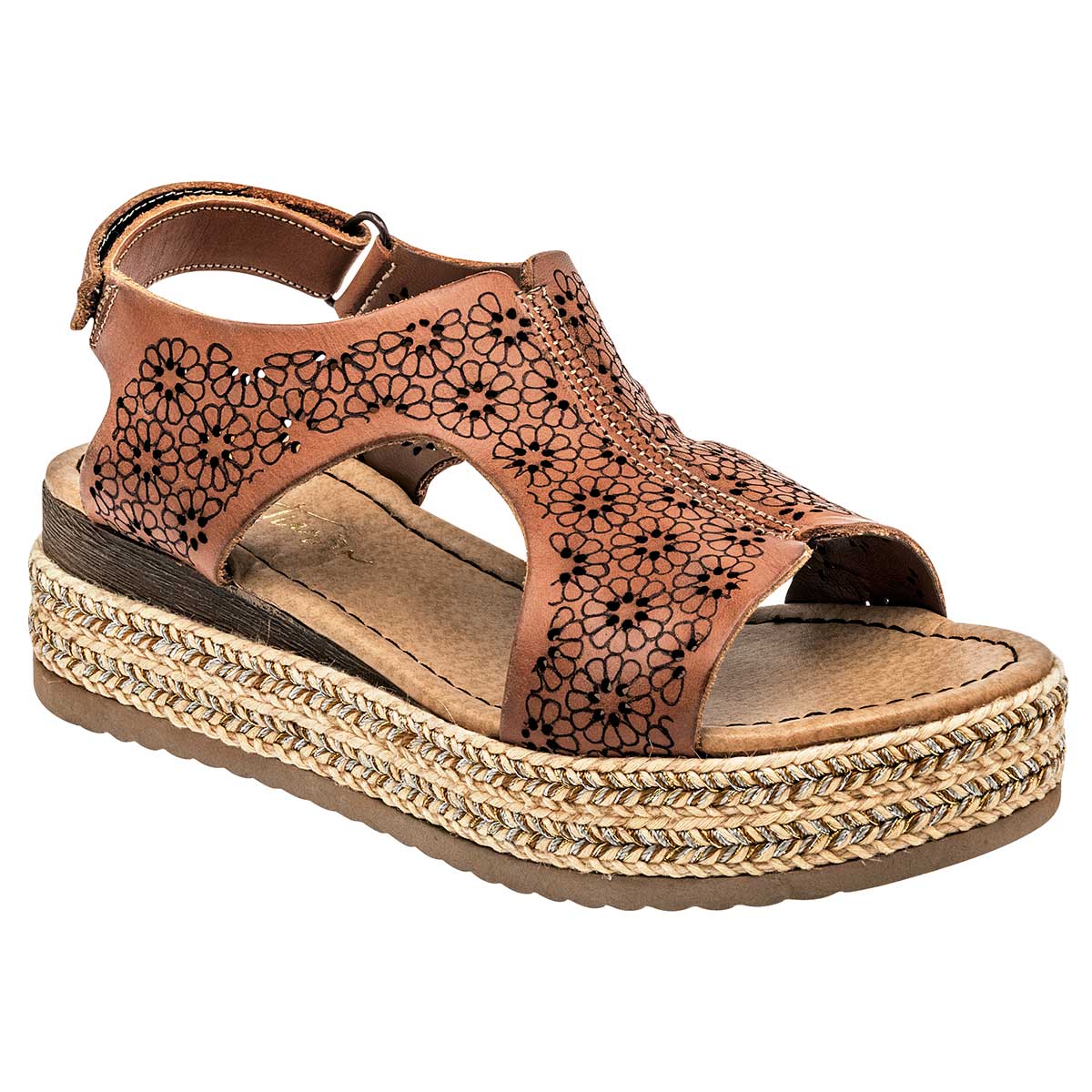 Sandalias con plataforma Exterior Piel Color Camel Para Mujer De Mora Tierra