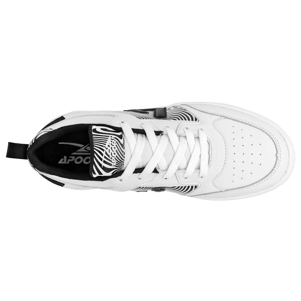 Tenis tipo deportivo Exterior Piel sintética Color Blanco Negro Para Mujer De Apoort