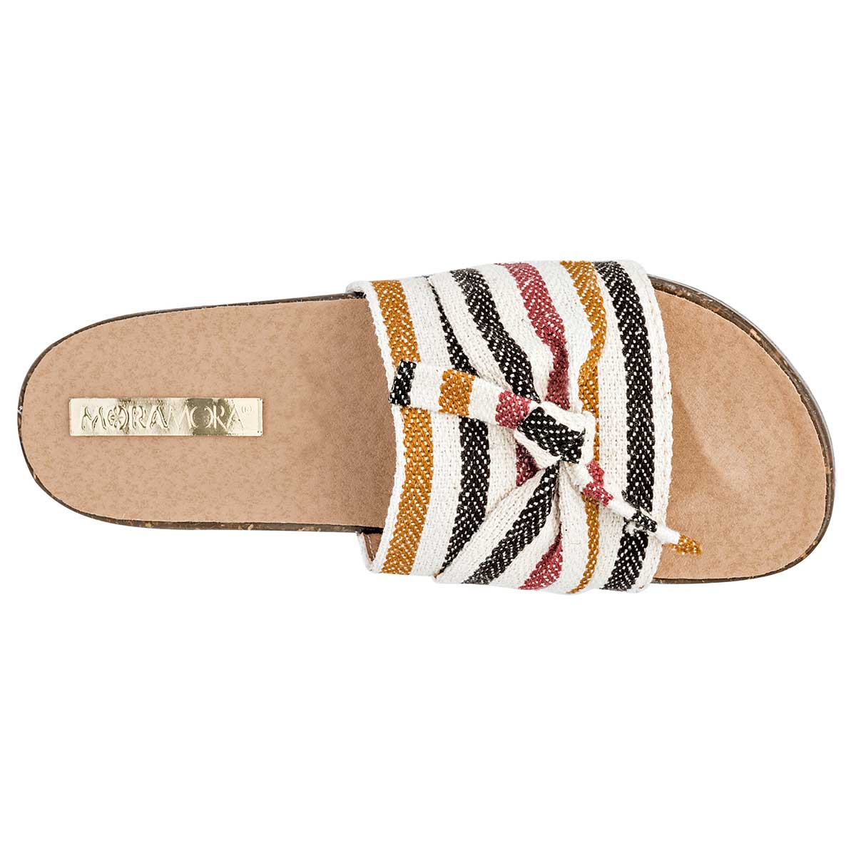 Sandalias de piso Exterior Textil Color Beige Para Mujer De Moramora