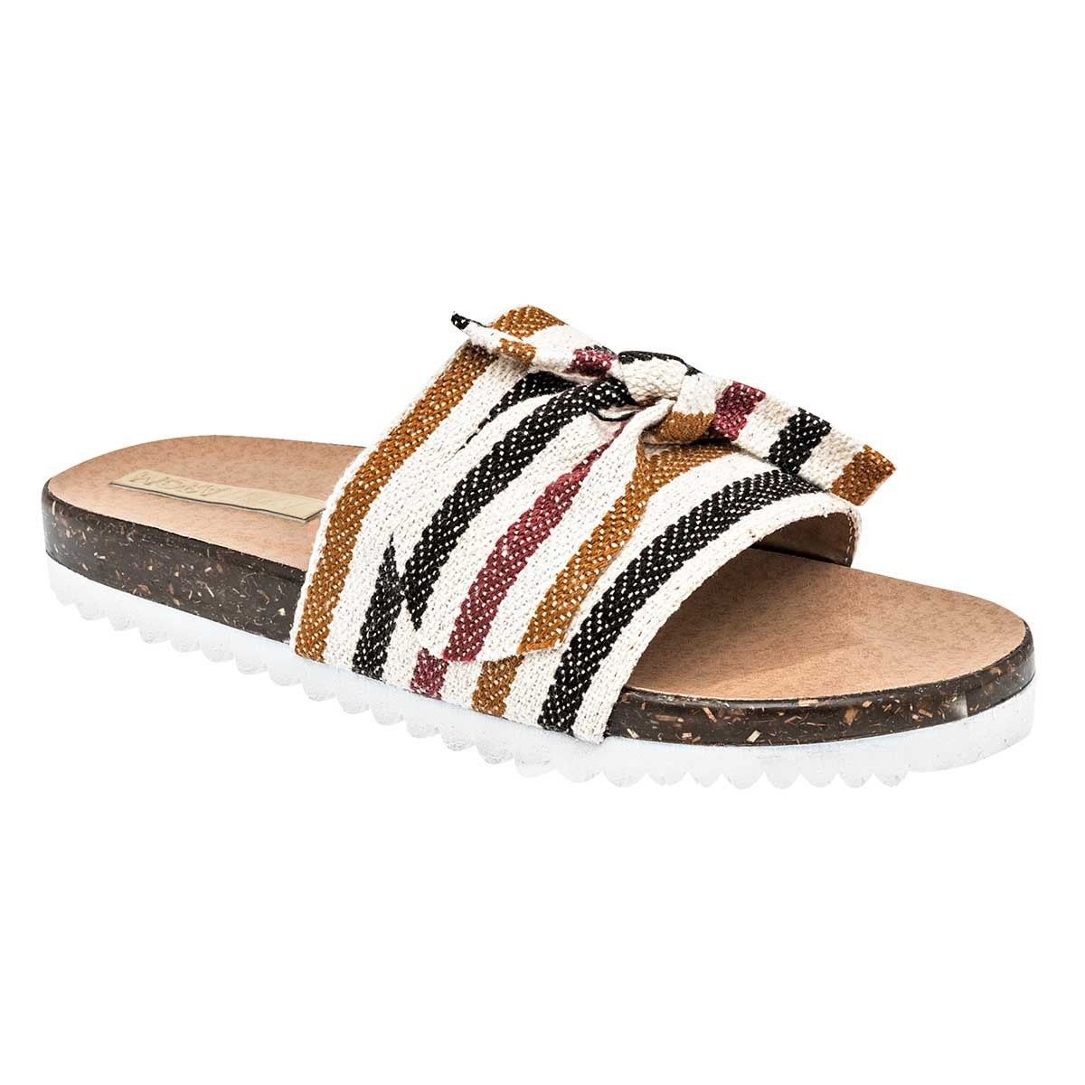 Sandalias de piso Exterior Textil Color Beige Para Mujer De Moramora