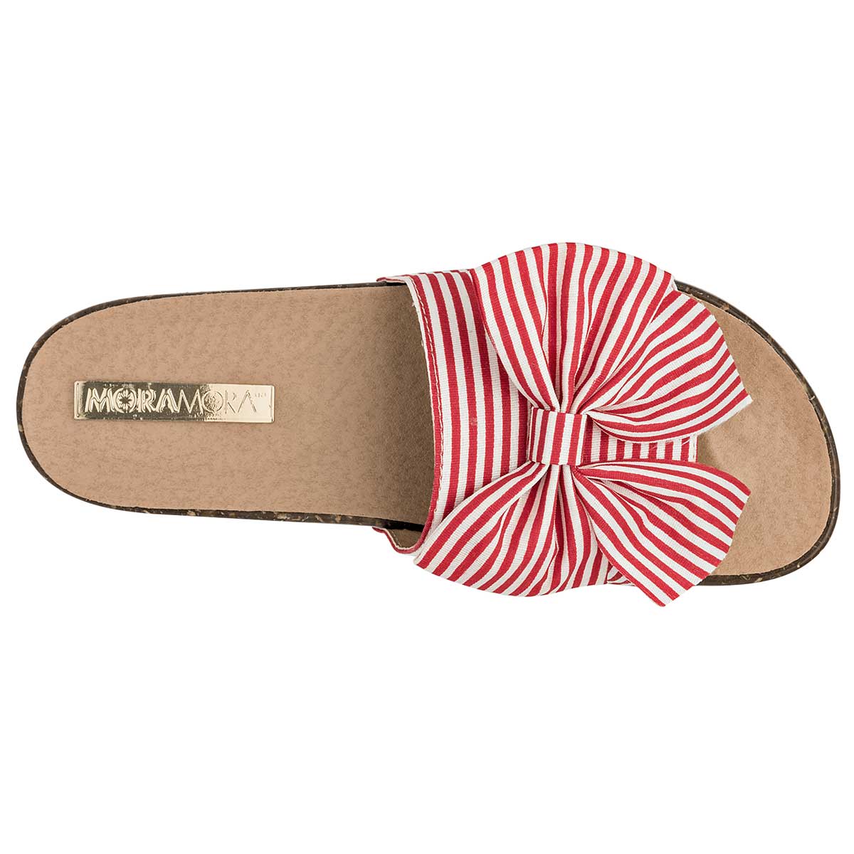 Sandalias de piso Exterior Textil Color Rojo Para Mujer De Moramora