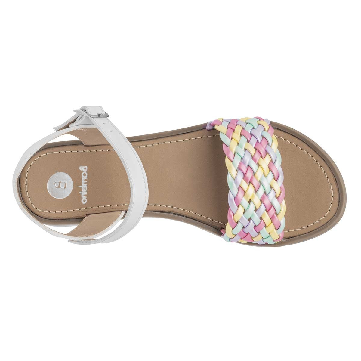 Sandalias Exterior Sintético Color Blanco Para Niña De Bambino