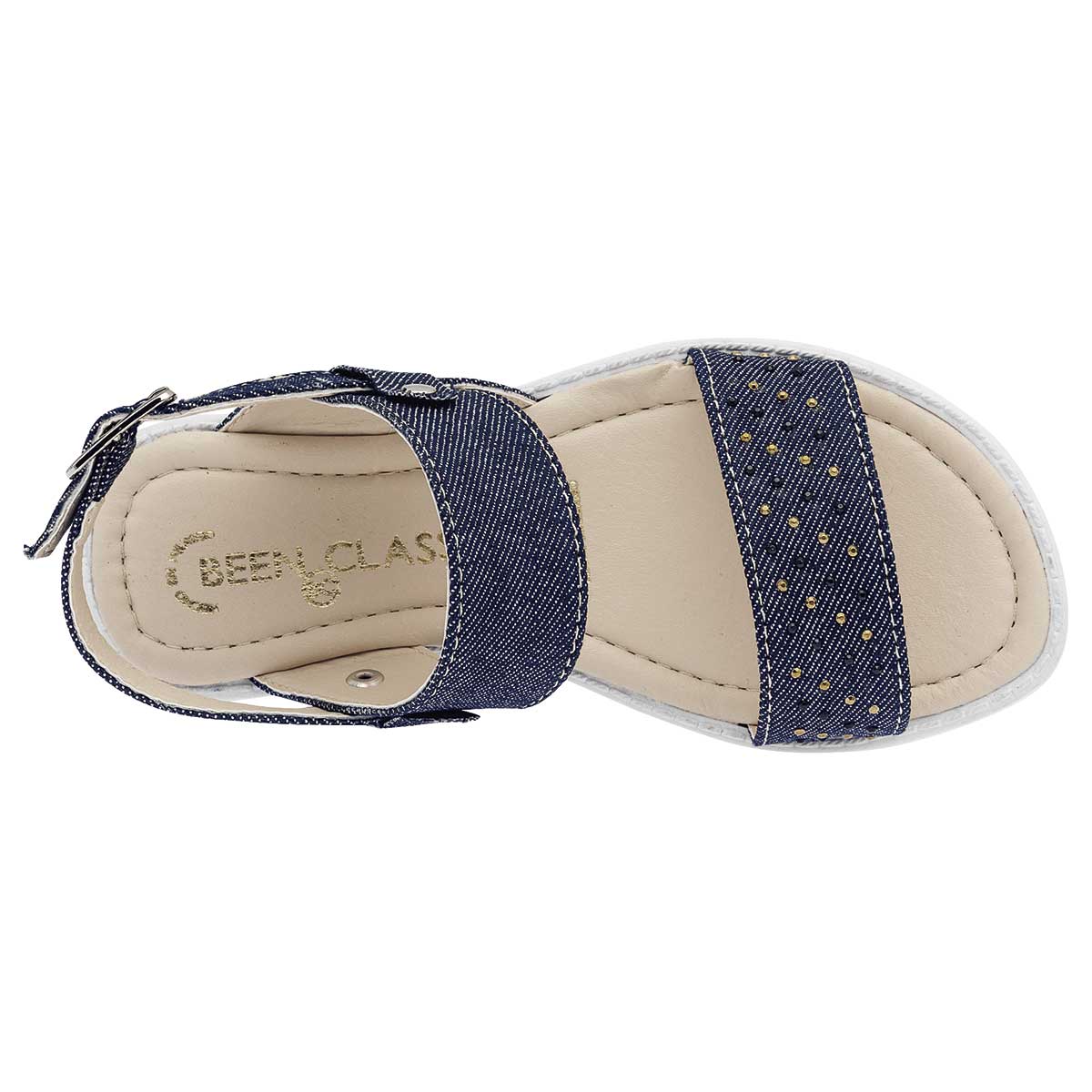 Sandalias Exterior Textil Color Mezclilla Para Niña De Been Class