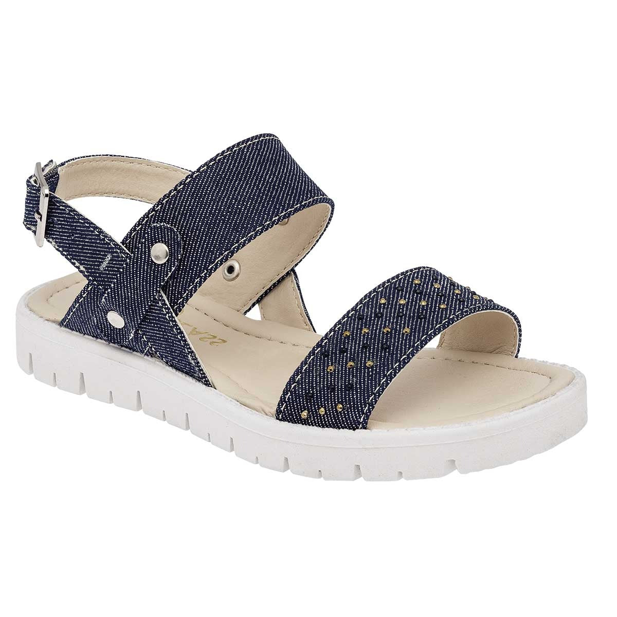 Sandalias Exterior Textil Color Mezclilla Para Niña De Been Class