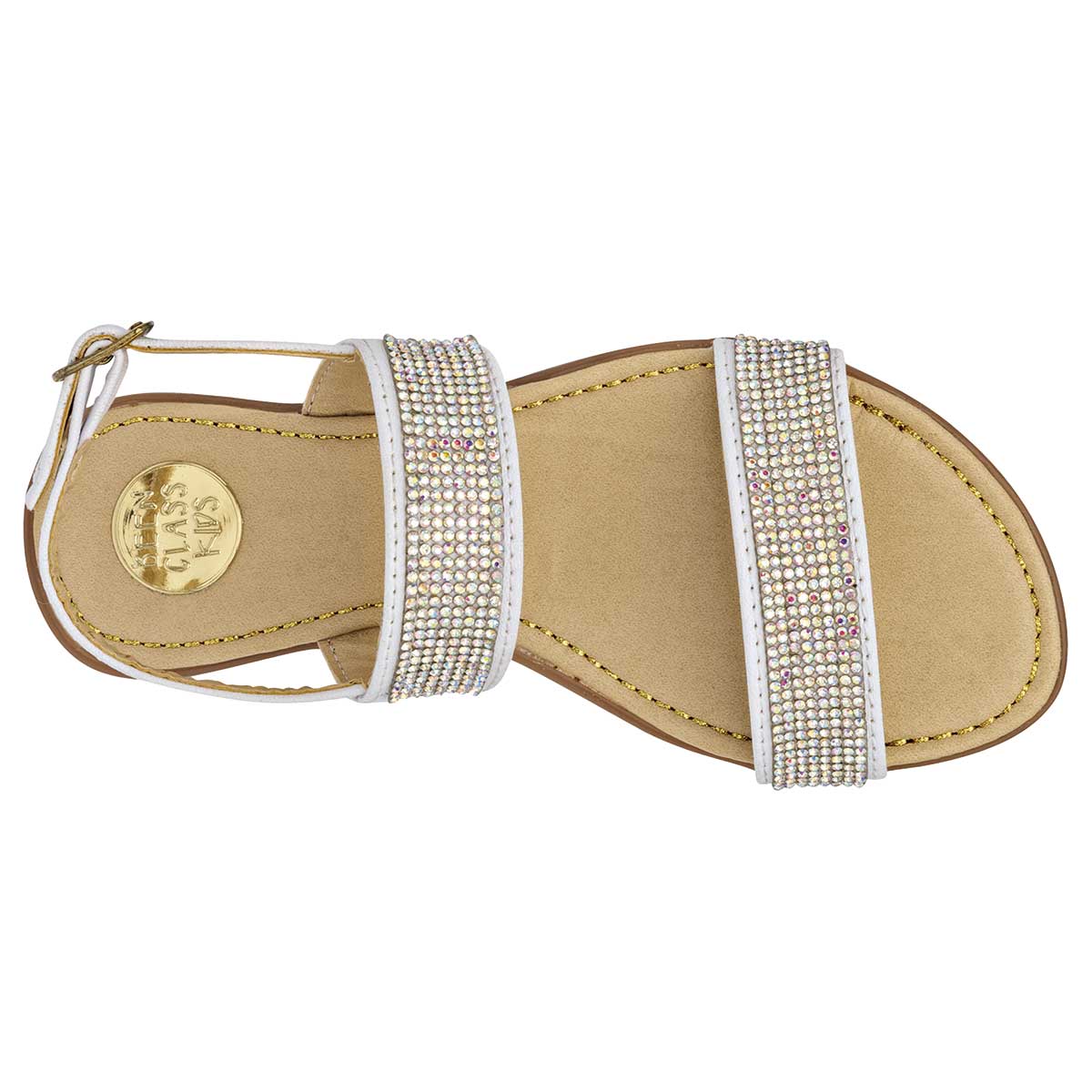 Sandalias Exterior Sintético Color Blanco Con Plata Para Niña De Been Class