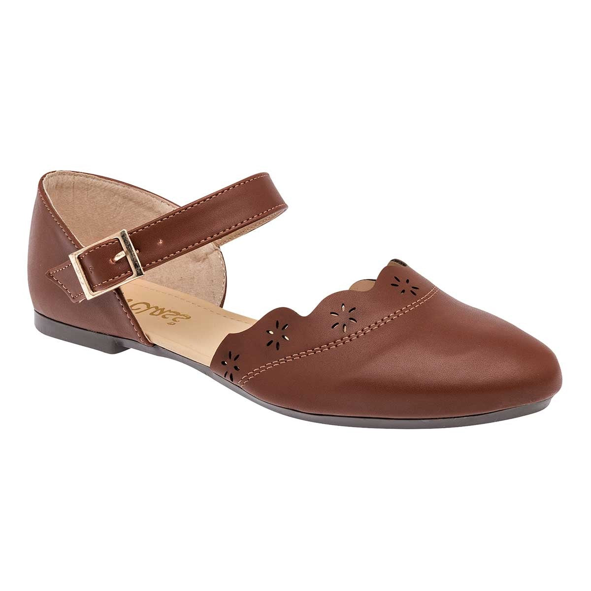 Flats puntales Exterior Piel sintética Color Café Para Mujer De Been Class