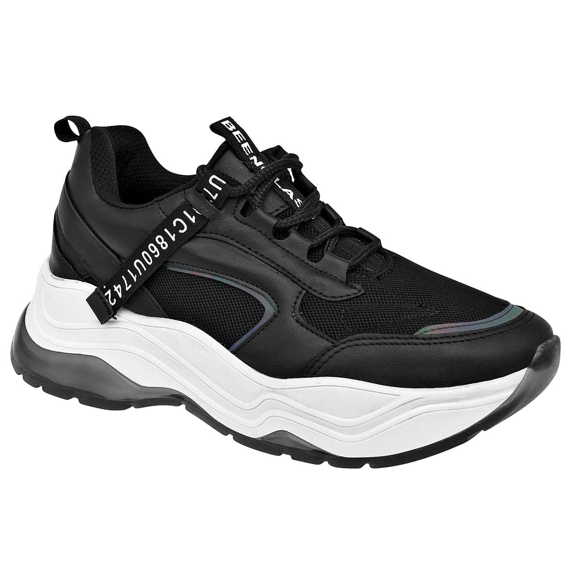 Tenis tipo deportivo Exterior Piel sintética Color Negro Para Mujer De Been Class