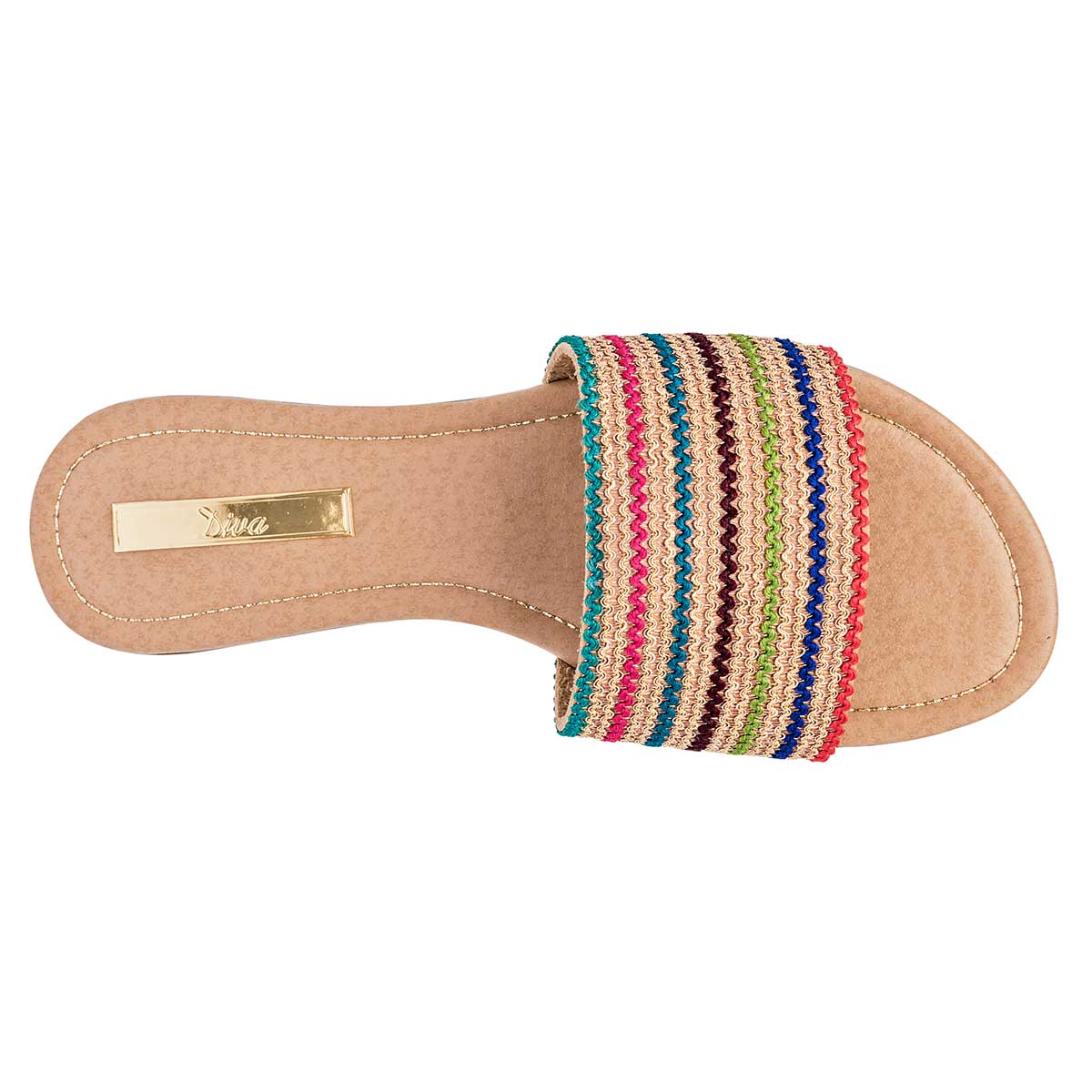 Sandalias de piso Exterior Sintético Color Oro Para Mujer De RBCOLLECTION