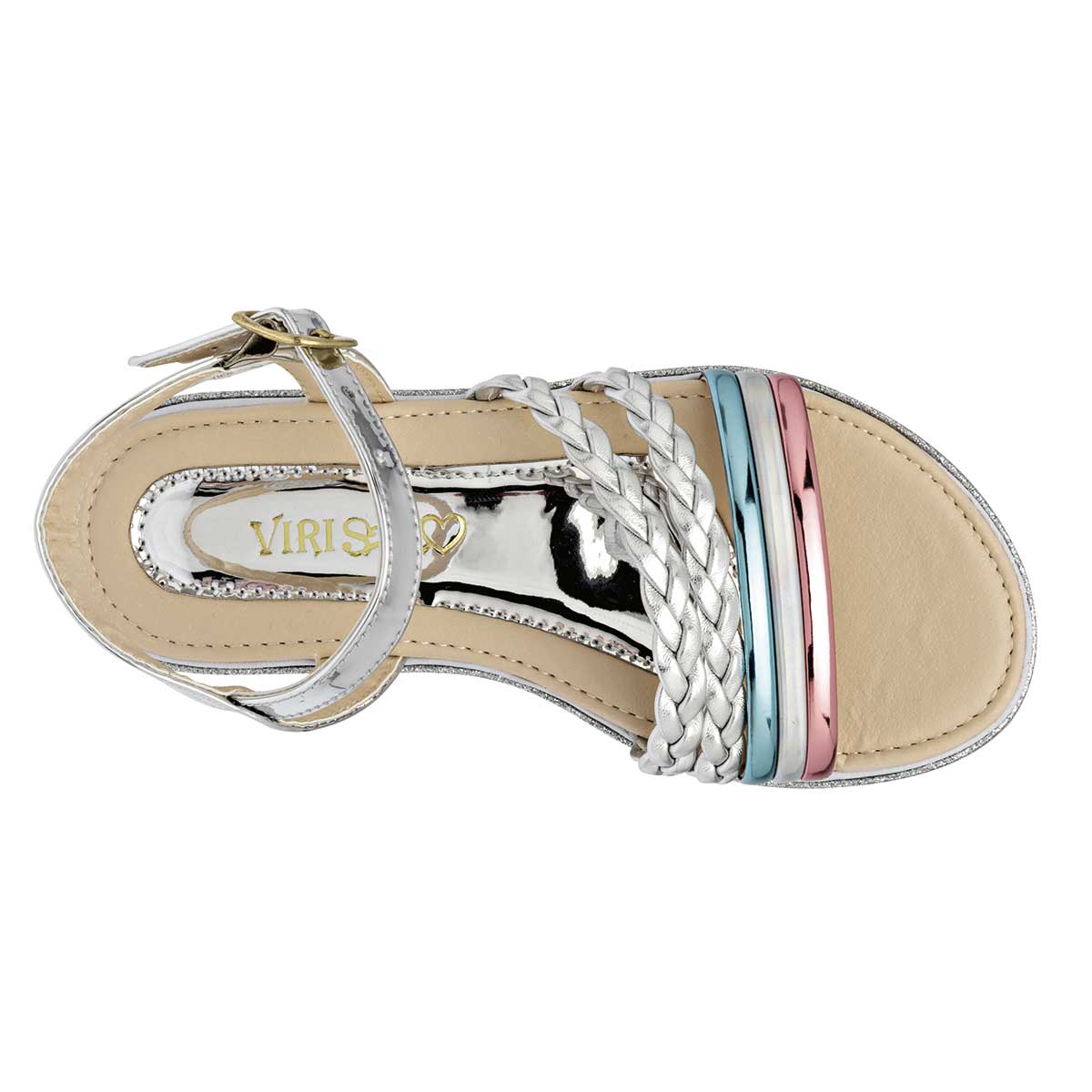 Sandalias Exterior Sintético Color Plata Para Niña De Celex