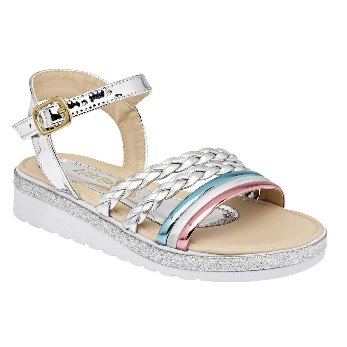 Sandalias Exterior Sintético Color Plata Para Niña De Celex