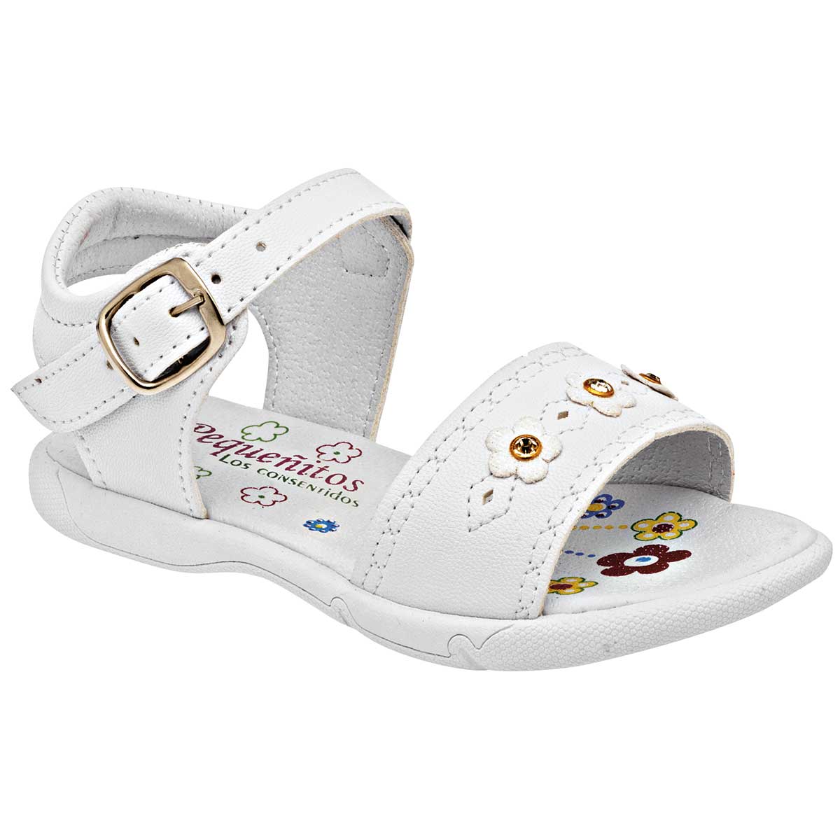 Sandalias Exterior Sintético Color Blanco Para Niña De Chaparrin