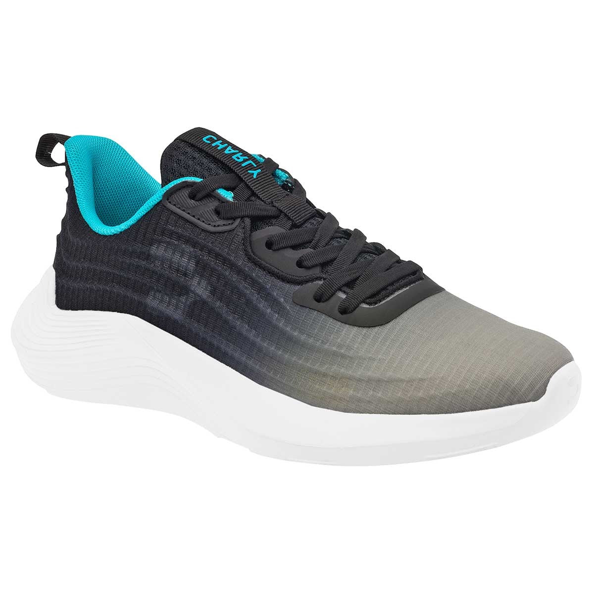 Tenis tipo deportivo Exterior Textil Color Gris Con Negro Para Mujer De Charly