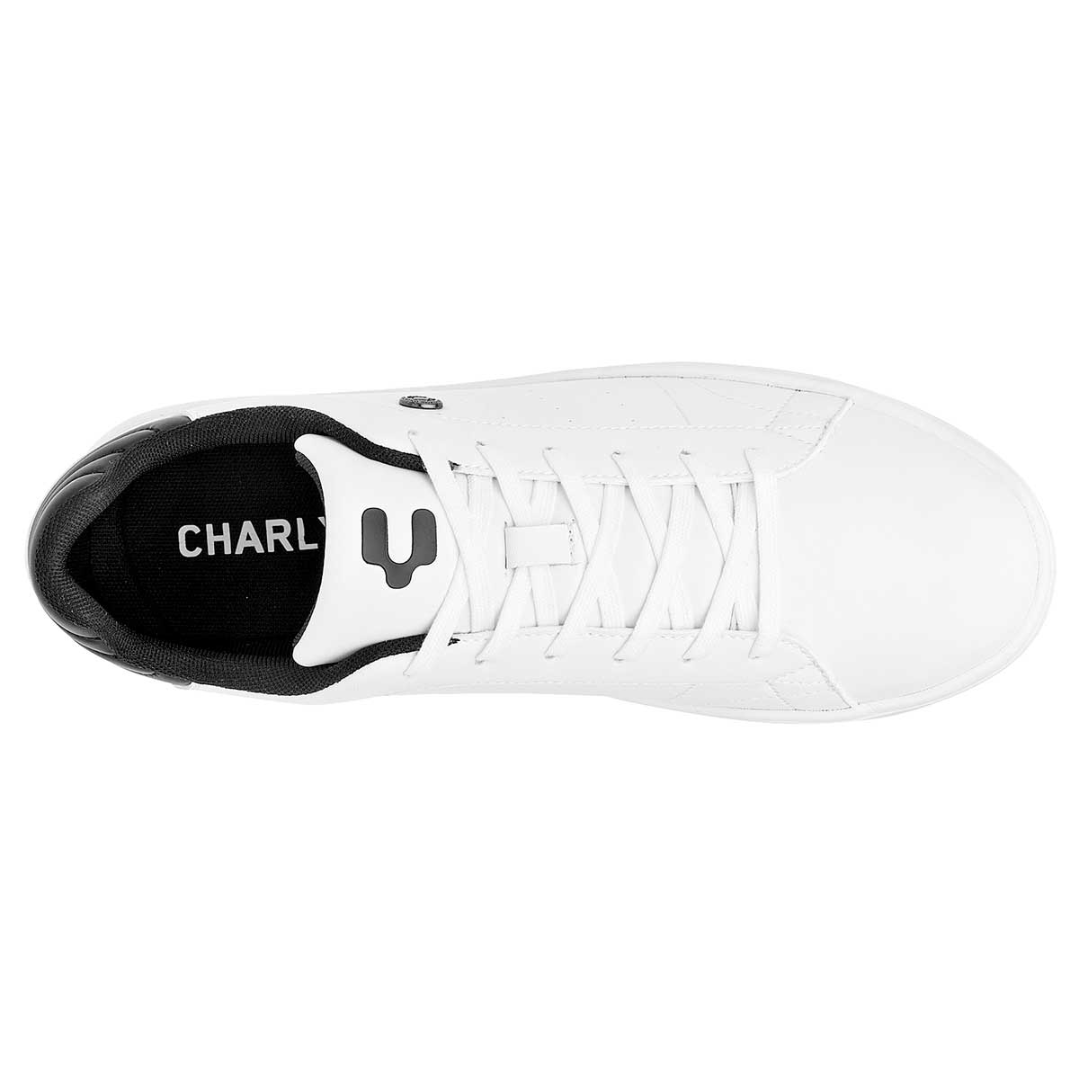 Tenis con cordones Exterior Sintético Color Blanco Negro Para Hombre De Charly