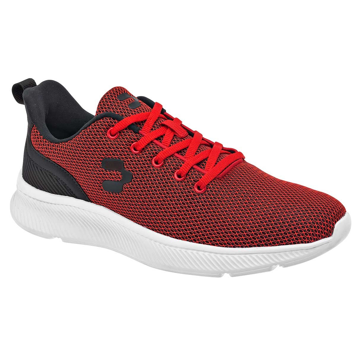 Tenis para correr Exterior Textil Color Rojo Con Negro Para Hombre De Charly