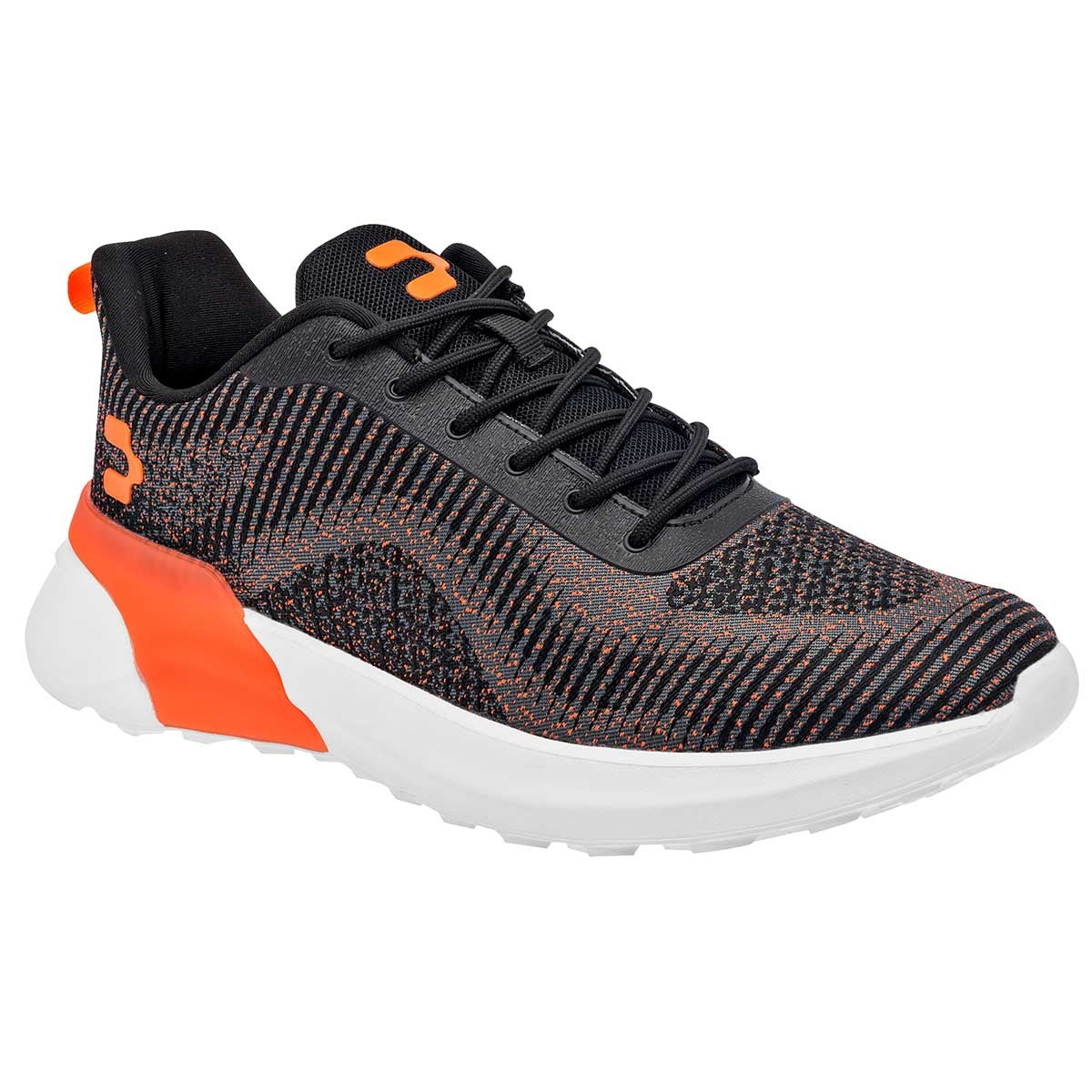 Tenis para correr Exterior Textil Color Negro Con Naranja Para Hombre De Charly
