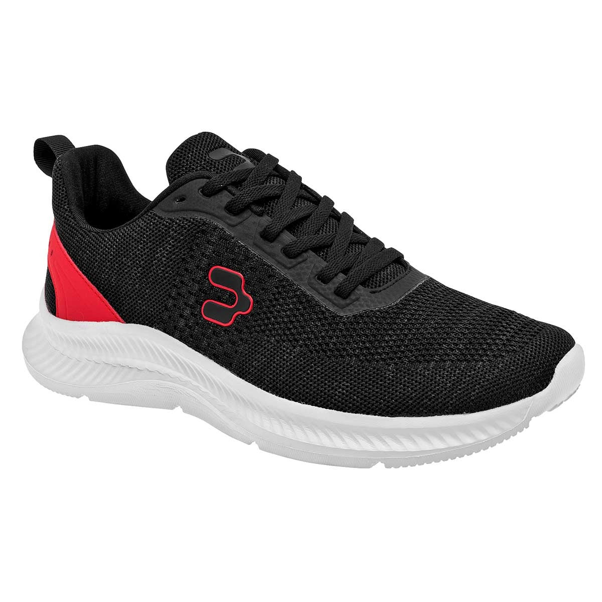 Tenis para correr Exterior Textil Color Negro Con Rojo Para Hombre De Charly
