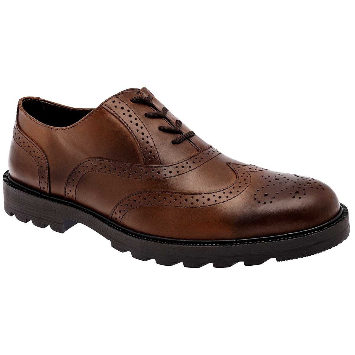 Oxfords Exterior Piel Color Café Para Hombre De Christian Gallery