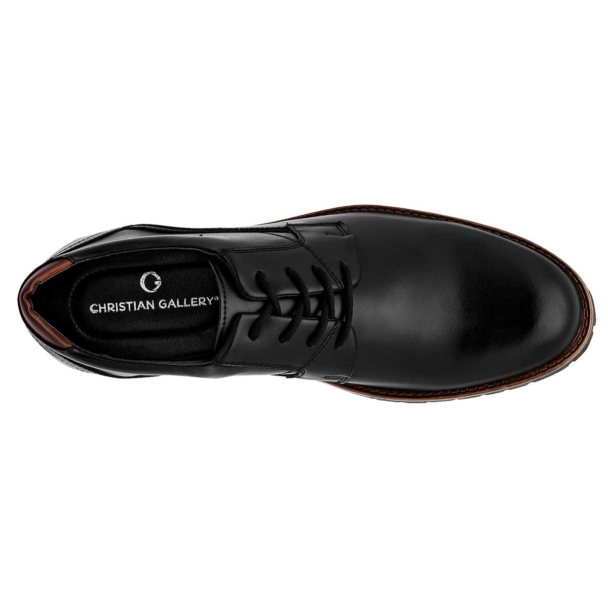 Oxfords Exterior Piel Color Negro Para Hombre De Christian Gallery