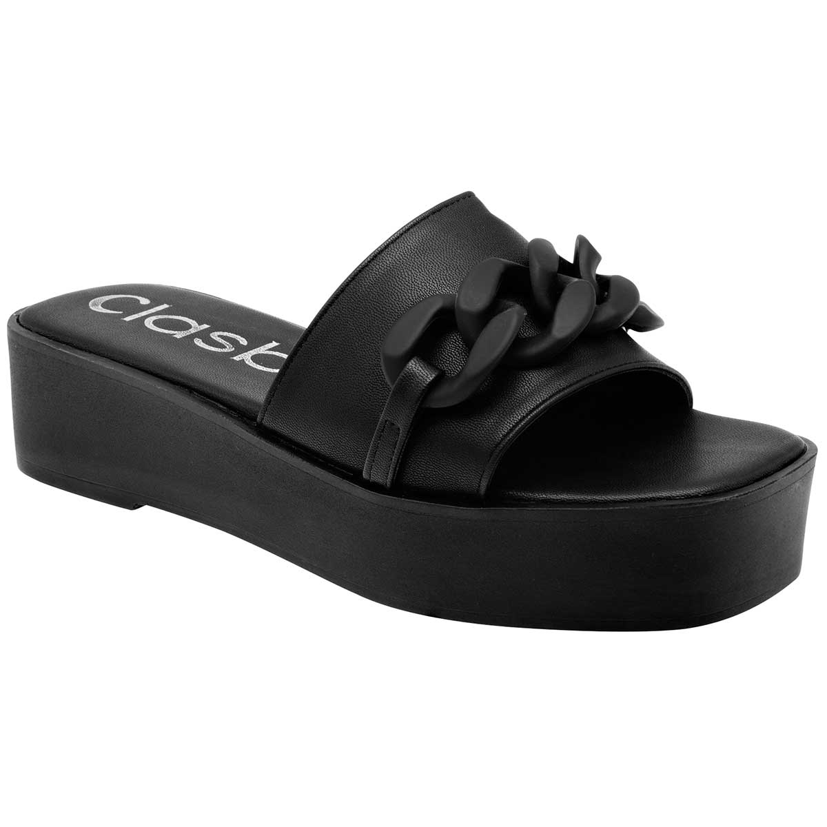 Sandalias con plataforma Exterior Sintético Color Negro Para Mujer De Clasben