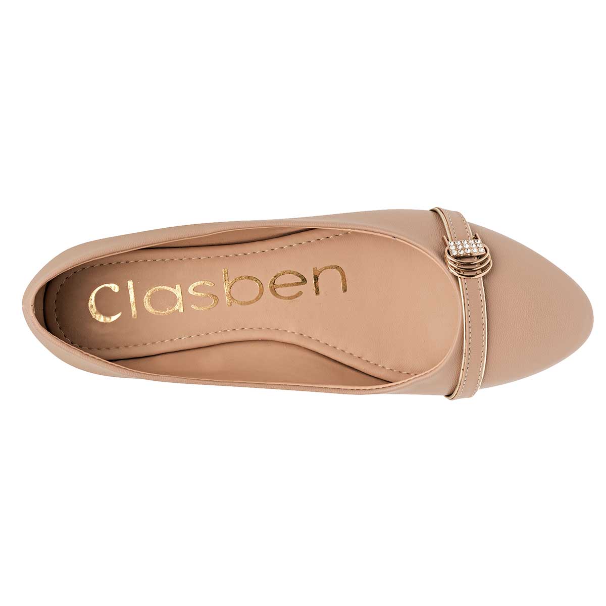 Flats clásicas Exterior Piel sintética Color Beige Para Mujer De Clasben