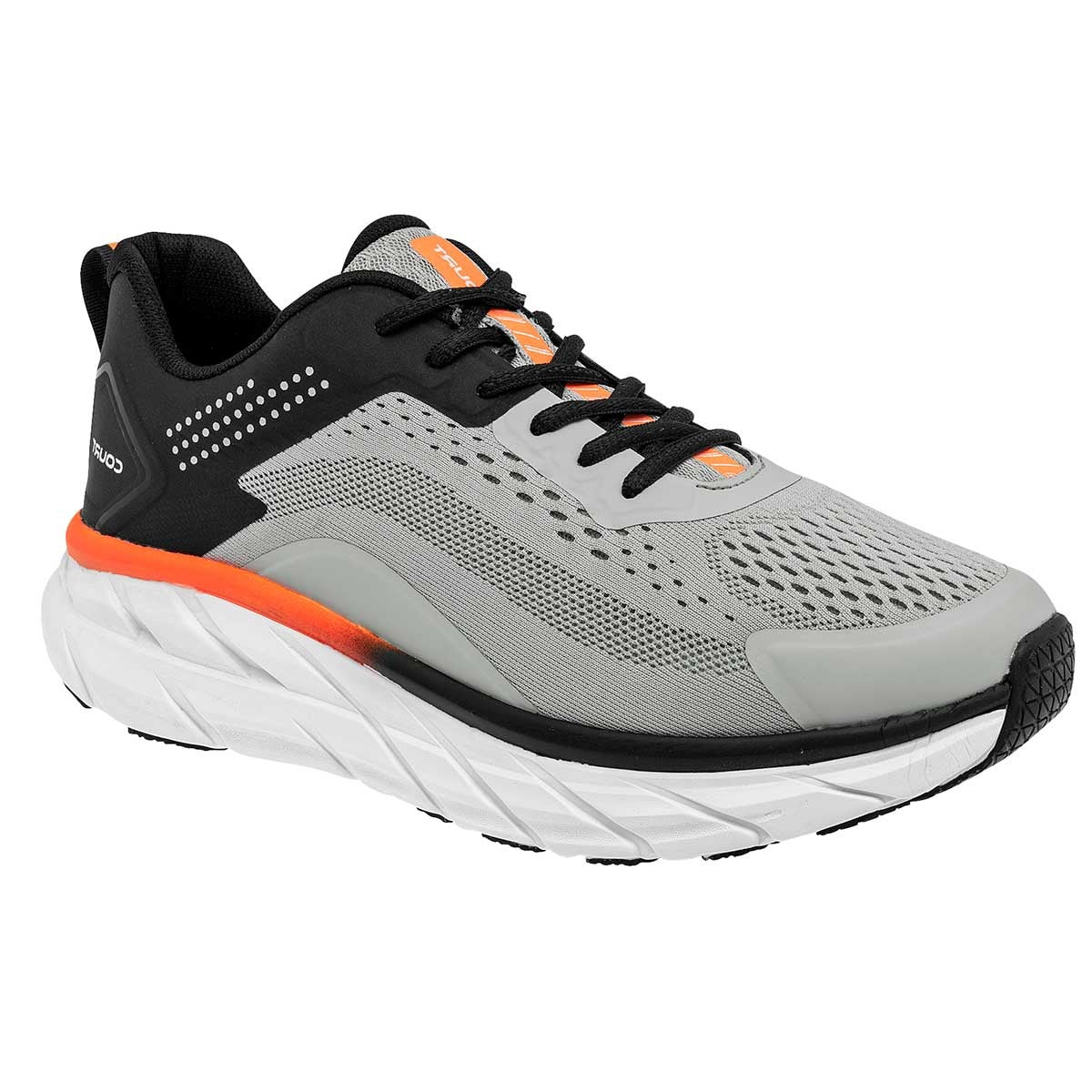 Tenis tipo deportivo Exterior Textil Color Gris Con Negro Para Hombre De Court