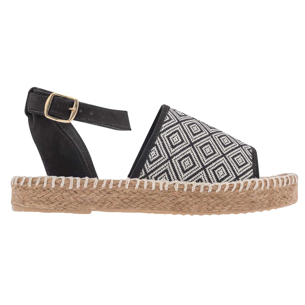 Sandalias con plataforma Exterior Sintético Color Negro Con Blanco Para Mujer De Mora Tierra