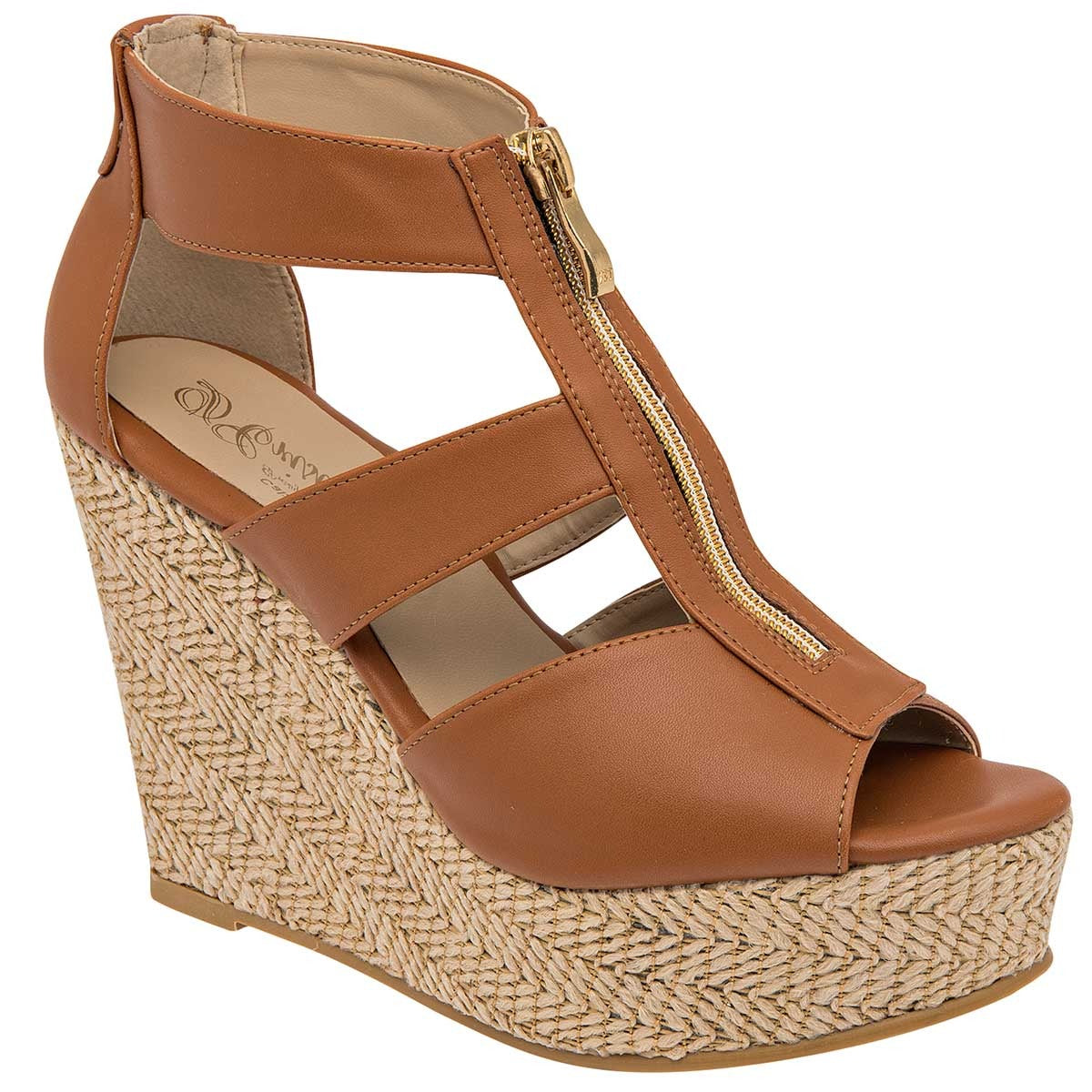 Sandalias con plataforma Exterior Sintético Color Camel Para Mujer De D'Cristian