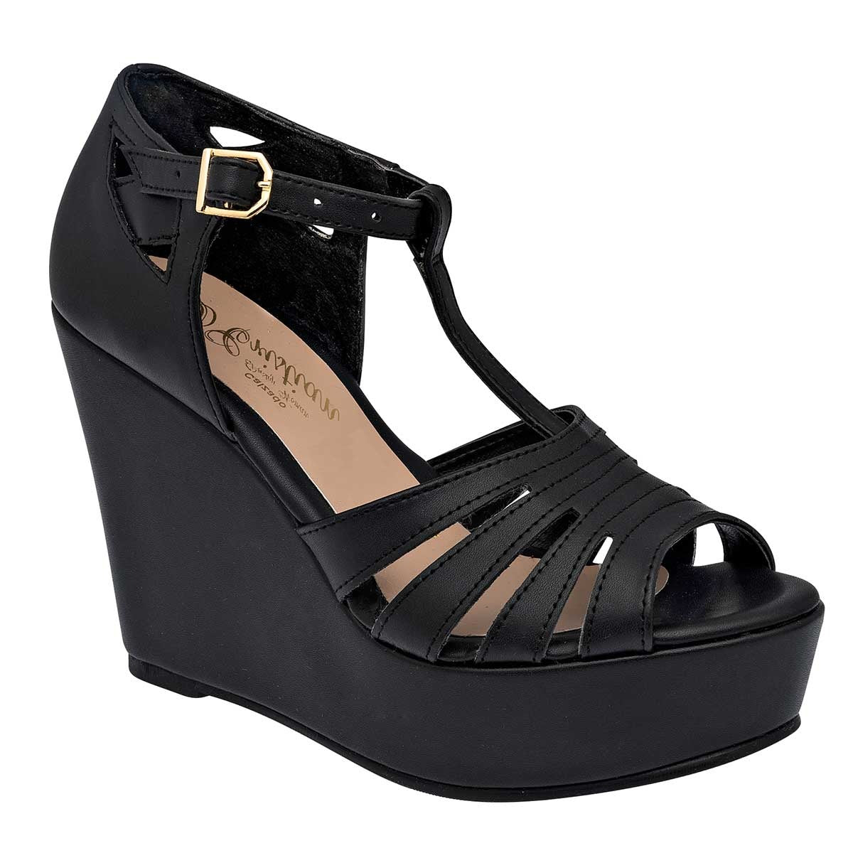 Sandalias con plataforma Exterior Sintético Color Negro Para Mujer De D'Cristian