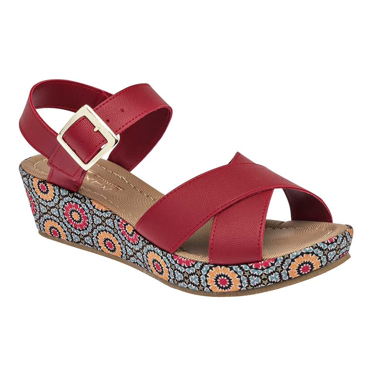 Sandalias con plataforma Exterior Sintético Color Rojo Para Mujer De RBCOLLECTION