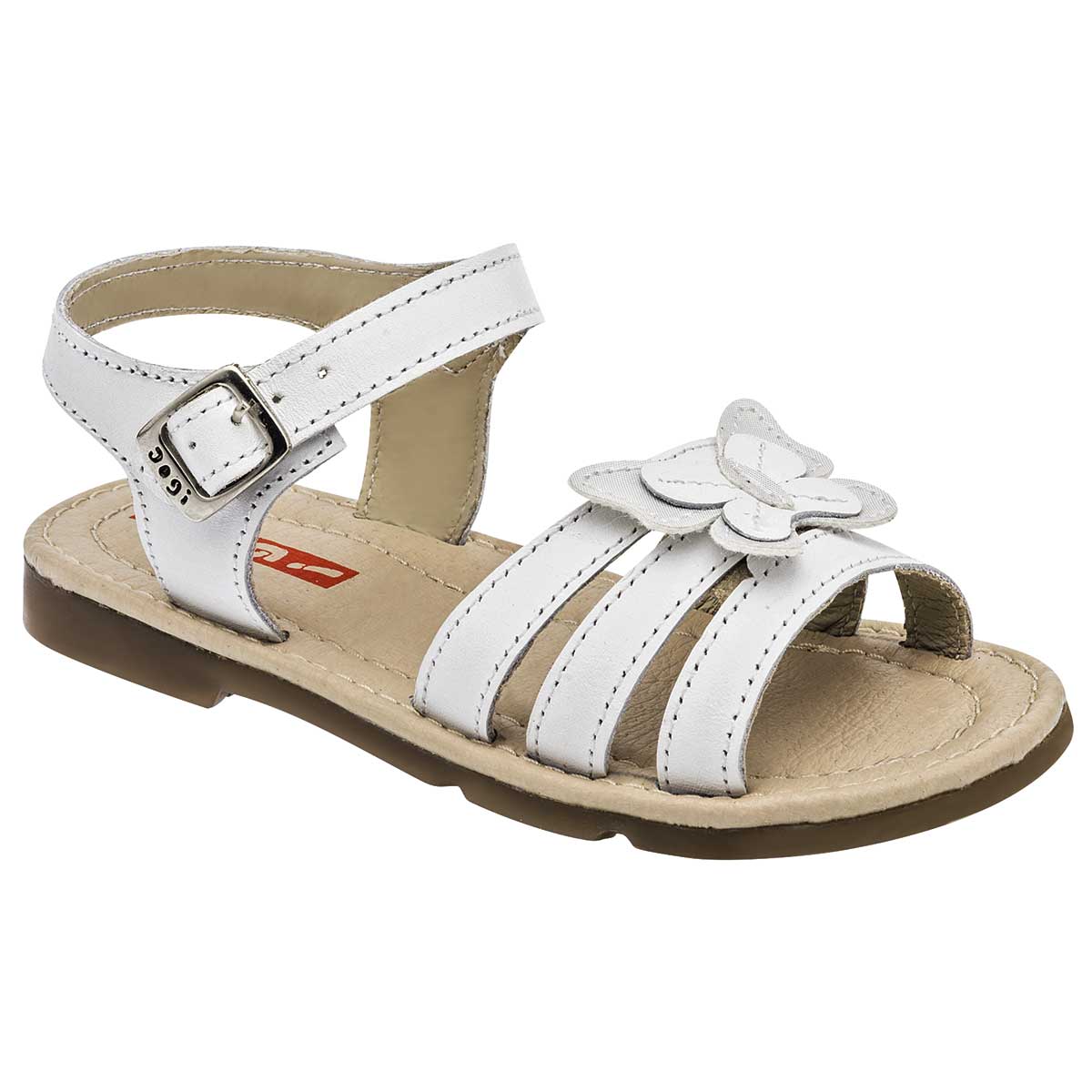 Sandalias Exterior Piel Color Blanco Para Niña De Dogi